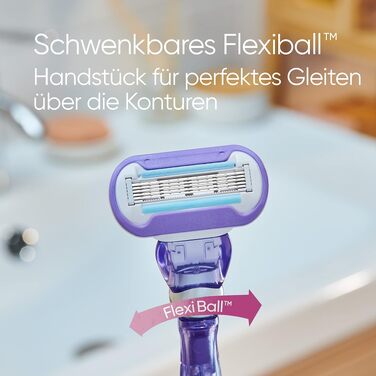 Жіноча бритва Gillette Venus Extra Smooth Swirl, фіолетова (набір: 1 бритва + 9 змінних касет)