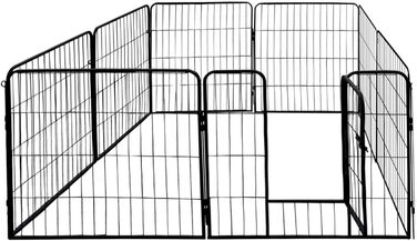 Вольєр для цуценят Petigi, розкладний, сталевий, з порошковим покриттям, розмір 80x60 см, сітка 47 мм