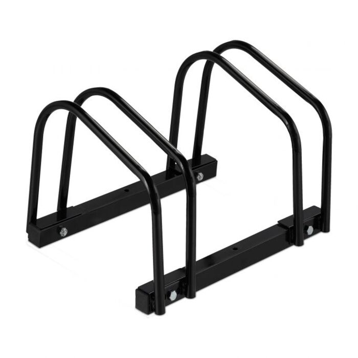 Relaxdays 2-bike bicycle stand, black