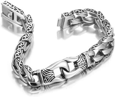 Чоловічий браслет URBAN JEWELRY з нержавіючої сталі, чорний, 23 см (з подарунковою коробкою бренду)