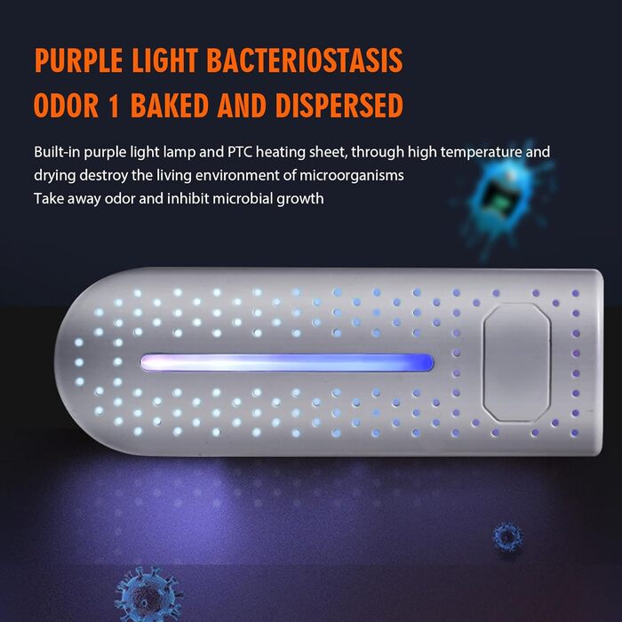 Електричний сушильник для взуття, портативний, 360° сушіння, сушильник для черевиків, антибактеріальний, для гірськолижного взуття, кросівок, шкарпеток, футбольних чобіт
