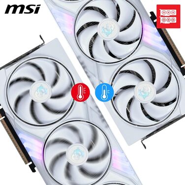 Відеокарта MSI GeForce RTX 5060 Ti Gaming Trio OC White 16GB GDDR7, PCIe 5.0, 2647 MHz