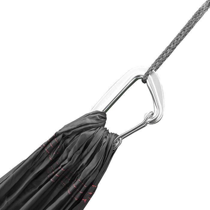 Гамак Outdoor Vitals Ultraleichte (Антрацит) з кріпленнями: Whoopie Sling, ременями для дерев, чохлом - ультралегкий, до 0,5 кг