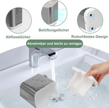 Тримач для зубних щіток електричних: органайзер для ванної кімнати, сірий