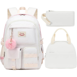 Шкільний рюкзак для підлітків, дівчат, студентів: комплект з ланч-боксом та пеналом (3 шт.)