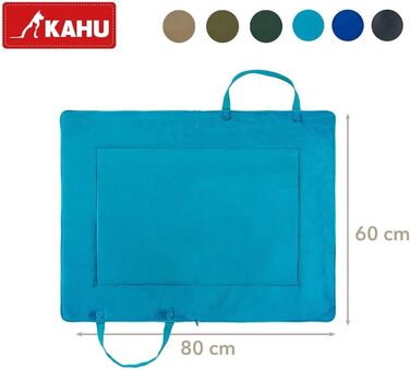 Складаний килимок для собак KAHU® для подорожей (60x80 см) • Зручний килимок-подушка для собак • Килимок для собак у подорожах • Легкий килимок для собак • Миючий килимок для собак • Колір: блакитний
