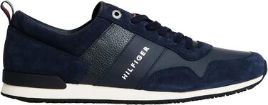 Кросівки Tommy Hilfiger чоловічі Runner Iconic з шкіри та замші, синій, 43 EU