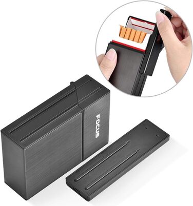 Алюмінієве 2-в-1 етикетниця з запальничкою, електронна, елегантний дизайн