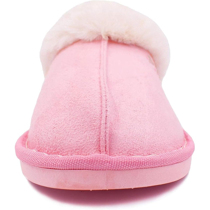 Теплі плюшеві домашні тапочки для жінок та чоловіків на зиму, антиковзкі, з штучного хутра (38/39 EU, рожеві)