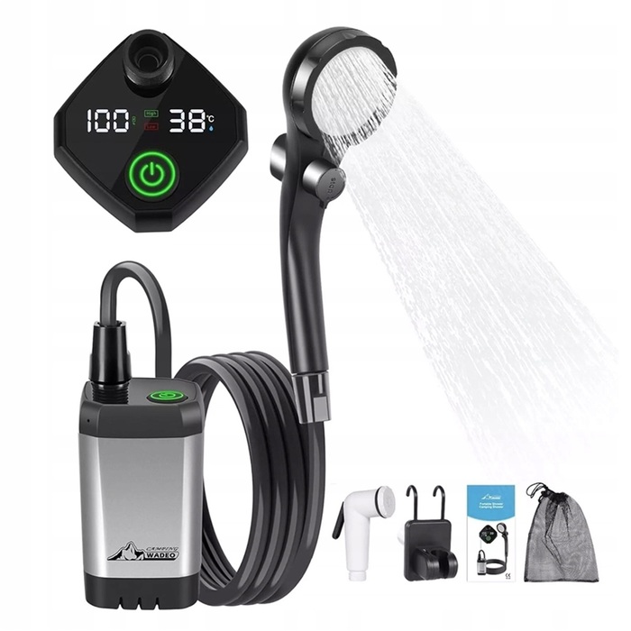 Портативний душ із розумним дисплеєм та регулюванням температури