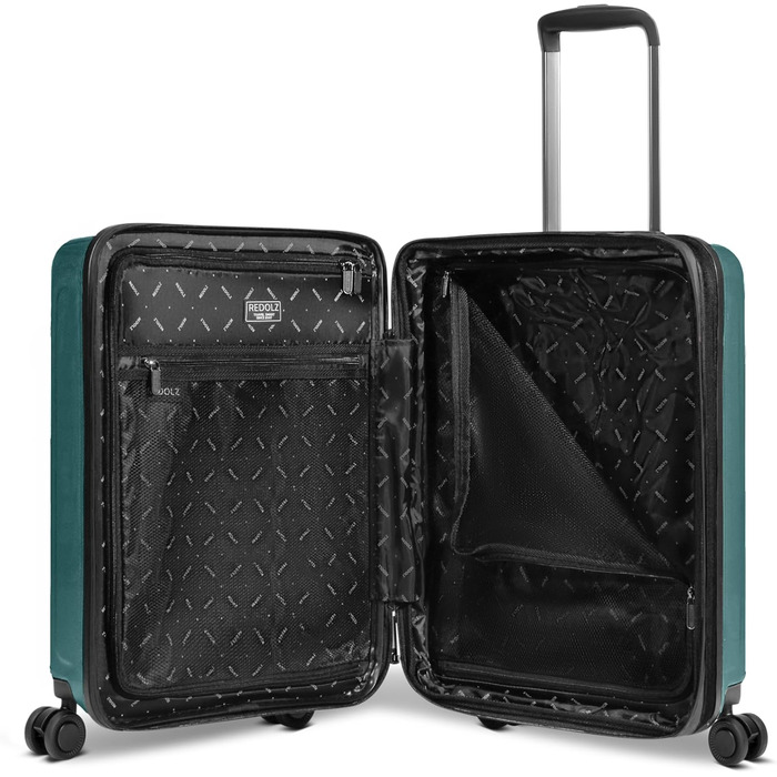 REDOLZ Trolley великий, жорсткий, 52x34x77 см, розширюється до 140 л, 4.4 кг, Pearl-green Metallic, ручна поклажа