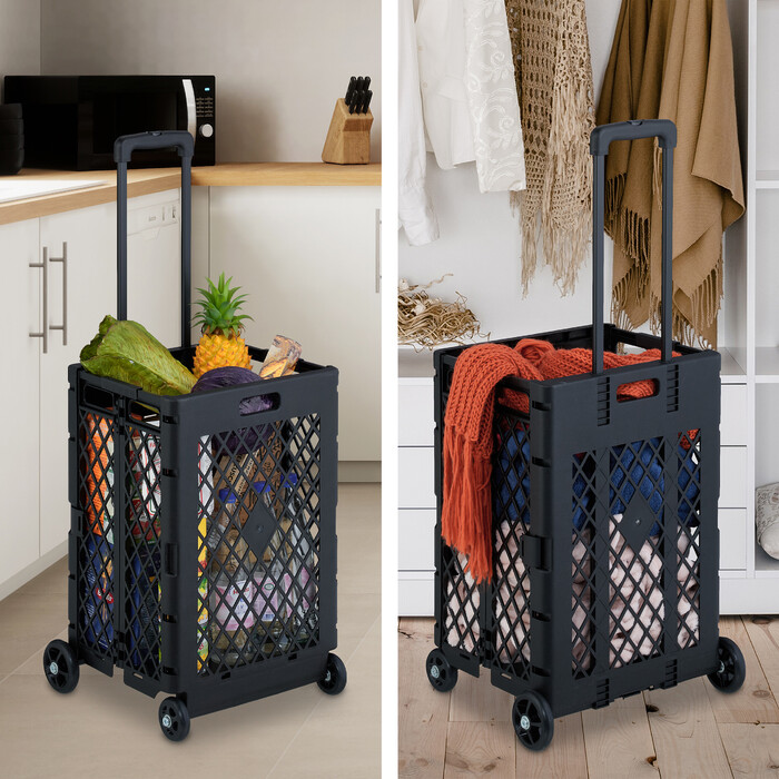 Relaxdays Folding Shopping Trolley