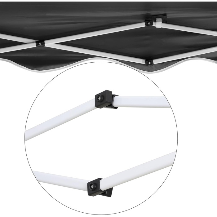 Foldable Gazebo 3x3m incl. Bag | Water-resistant, UV 50+ Protection | Pop-Up Tent, Foldable Gazebo, Garden Tent, Party Tent, Capri | Click System Metal Frame (Gray)