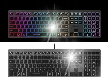 Дротова низькопрофільна підсвічена LED-клавіатура A4TECH FSTYLER FX60H