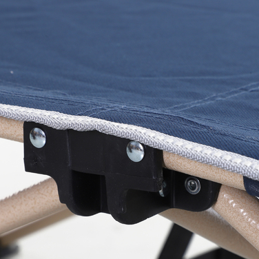 Outsunny Folding Camp Bed with Storage Bag, Steel & Oxford Fabric, Blue, 190x68x52cm | Aosom