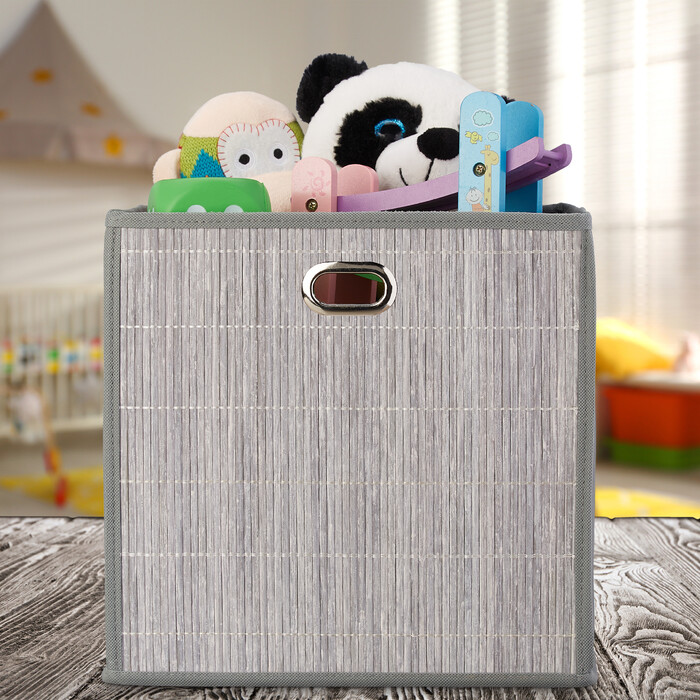 Кошик для зберігання Relaxdays з бамбука, високий