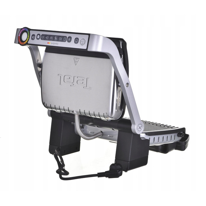 Електричний контактний гриль Tefal OptiGrill GC705D16, сріблястий/сірий, 2000 Вт