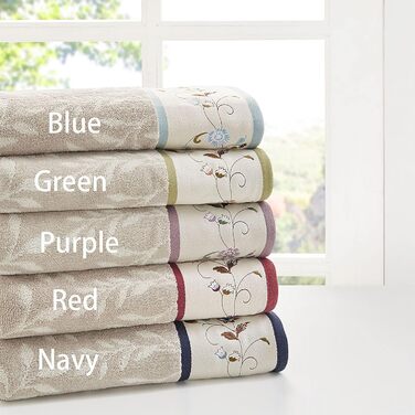 Шторка для душу Madison Park Serene Flora з квітковим візерунком, 72x72 см, Spice (червоний)