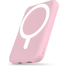 Power Bank MagSafe 5000mAh для iPhone (Рожевий): Швидка зарядка 20W, Type-C, сумісний з iPhone 17/16/15/14/13/12