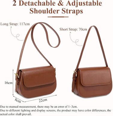 Сумка жіноча через плече з PU шкіри, маленька сумка-шопер для повсякденного використання, роботи та відпочинку (Коричнева)