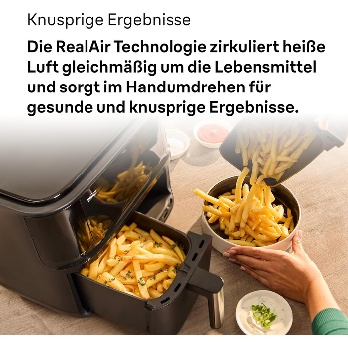Фритюрниця електрична Braun TwinCook 3 TD3030IBK 8л (2 камери) з синхронізацією, 8 програм, чорна