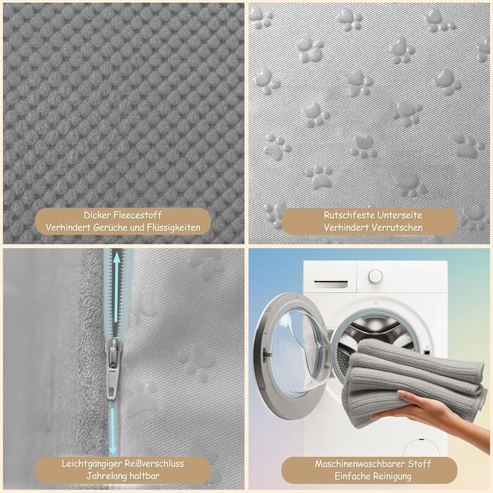 Сходинка для собак Niubya, 62 см, 5 сходинок, для котів та собак, для літніх та поранених тварин, знімний чохол, високощільний пінопласт (сірий)