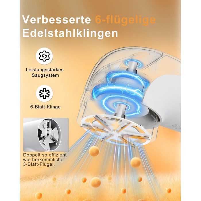 Електричний видалення ворсу для одягу, меблів та текстилю - портативний бездротовий пристрій з LED-дисплеєм та 3 рівнями налаштування