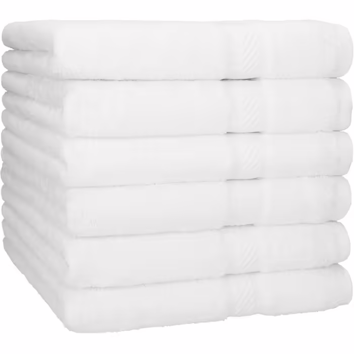 Betz 6-Piece Towel Set - Bath Towel, Shower Towel, Palermo, Size 70x140 cm, 100% Cotton, White