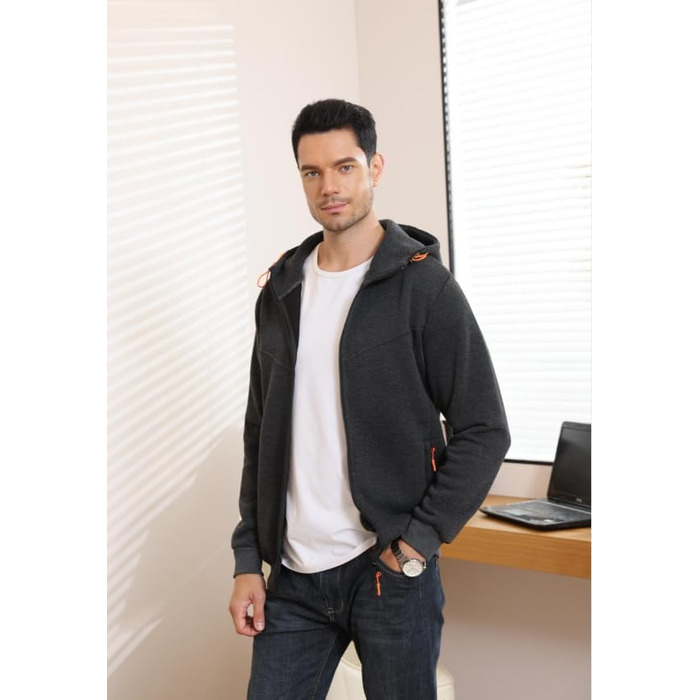 Чоловічий світшот з капюшоном CTU, фліс, на блискавці, розмір S-4XL, чорний