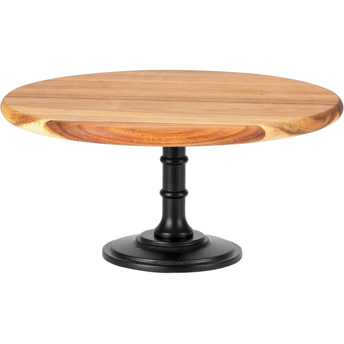 Дерев'яний етажерка/підставка для тортів та капкейків E-ROOM TREND | 1 ярус | з дубовим цоколем | для вечірок, дня народження, дитячого свята