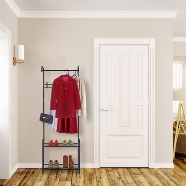 Relaxdays Wardrobe with 2 shoe racks