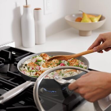 Набір посуду Ninja Extended Life з керамічним покриттям (5 предметів): сковороди 20 та 24 см + каструлі з кришкою 16, 18 та 20 см, антипригарне покриття (без PFOA, PFOS, свинцю та кадмію), безпечний для духовки до 285°C