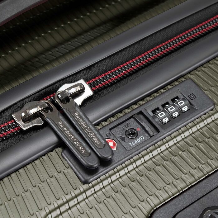 Чемодан валіза з полікарбонату Traveler's Choice Maxporter II з спін-колесами, 22 дюйми, темно-зелений