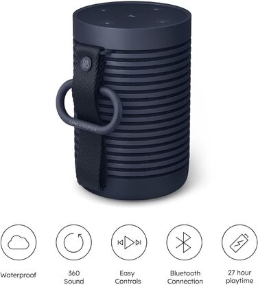 Bang & Olufsen Beosound Explore – Портативна Bluetooth колонка, 360°, водонепроникна, 27 годин роботи, USB-C, чорний антрацит