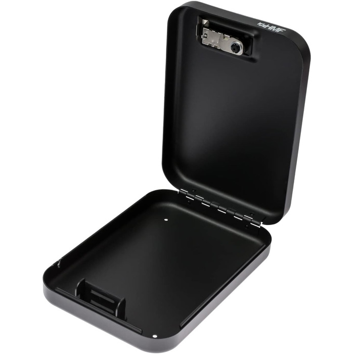 Сейф з кодовим замком HMF 316-02, переносна скринька для зберігання, чорний (24 x 16,5 x 4,5 см)