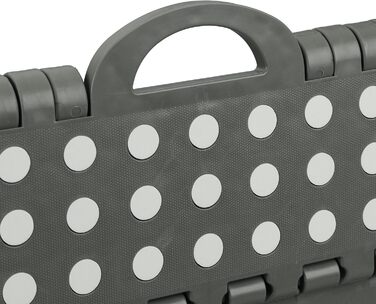 Складний табурет Relaxdays: кемпінговий, дитячий, до 150 кг, пластик, сірий/білий