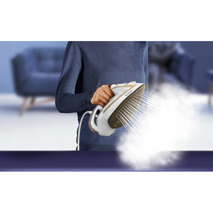 Праска Tefal Puregliss FV8042E0 біло-золотиста, Durilium AirGlide, 2900 Вт