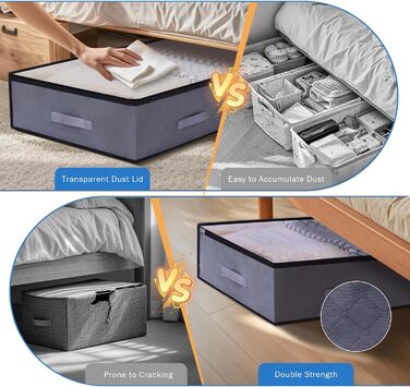 Комод під ліжко, 90л, органайзер для зберігання речей, коробка для білизни, постільної білизни, одягу (сірий)