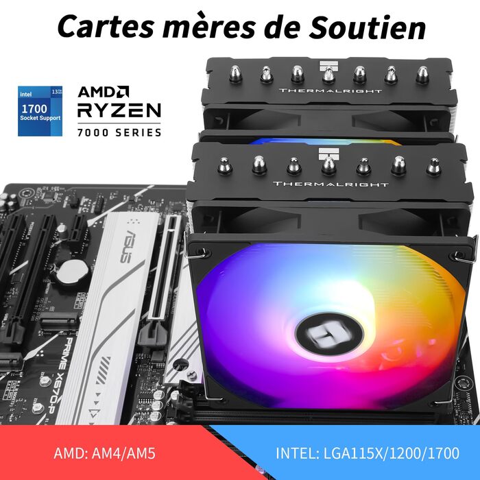 Thermalright Phantom Spirit 120 SE: Потужний кулер для CPU з 7 heatpipes, ARGB підсвічуванням, сумісний з AMD AM4/AM5 та Intel lga1851/1700/1150/1151/1200