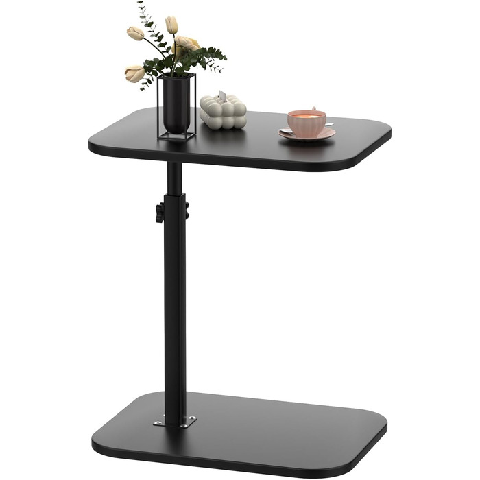 Стіл для ноутбука в ліжко, комп'ютерний стіл Lapdesk, складний Betttisch, регульований кут 360°, портативний, для книг (40 x 30 x 80 см, C-подібний, чорний)