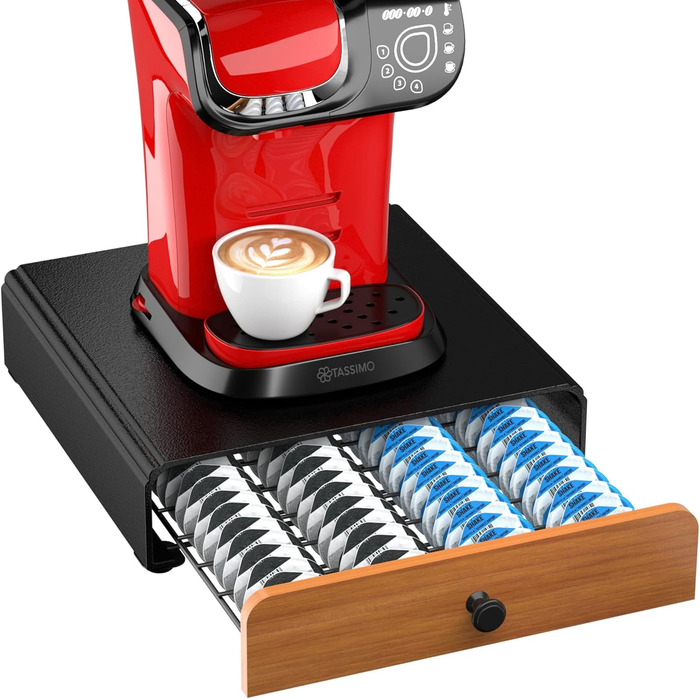 Тримач для капсул Tassimo (64 шт) з металу, чорний. Органайзер для капсул кави, стійка, ящик для капсул Tassimo