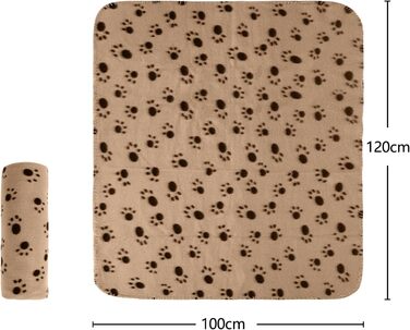 М'яка флісова підстилка для собак та котів Nobleza, 75 x 75 см, бежева