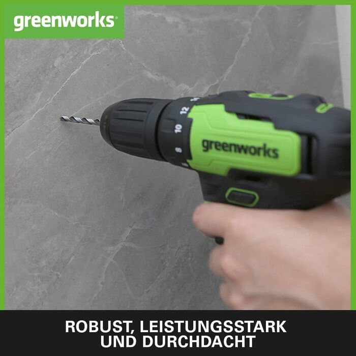 Greenworks GD24SDS2 Акумуляторний дриль-ударний SDS безщітковим мотором, 24V, 0-1000 об/хв, 0-4500 уд/хв, 2 Дж енергії удару, 3 роки гарантії (з кейсом), без акумулятора та зарядного пристрою