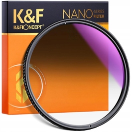 Градиєнтний сірий фільтр K&F Concept NanoX GND8 Soft 72мм