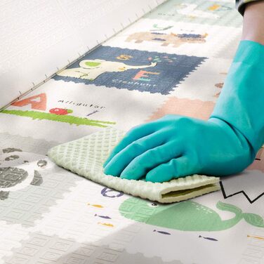 Paco Home Play Mat, Crawling Mat, Baby/Children's Mat, Foldable, Reversible, Animal Motif, Size: 150x200 cm, Color: Multicolor 150x200 cm Multicolor