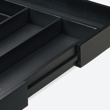 Relaxdays Extendable Bamboo Cutlery Box