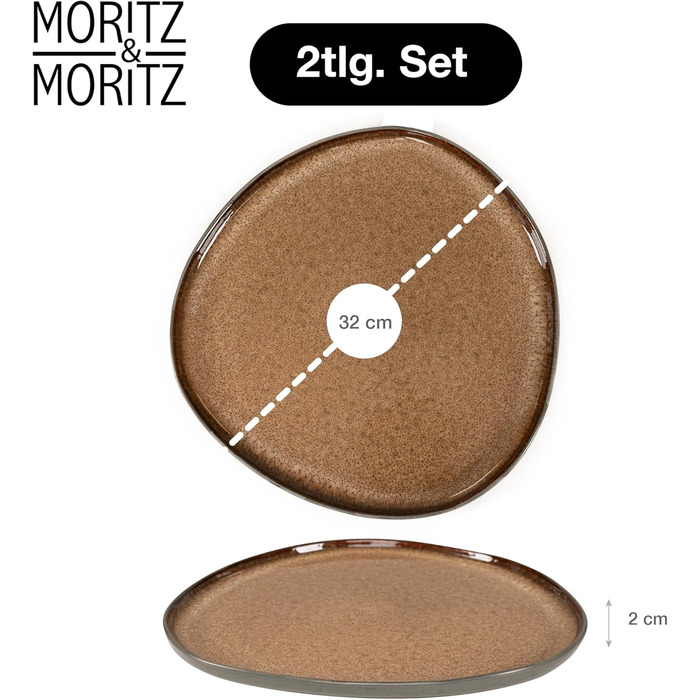 Набір кавових чашок Moritz & Moritz ORGANIC 6 шт. - керамічні чашки з унікальним градієнтом кольору, придатні для миття в посудомийній машині