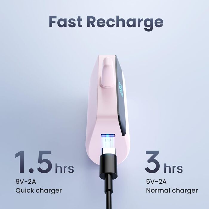 Power Bank Feob Mini 5200mAh 20W PD: Компактний акумулятор для iPhone з LED-дисплеєм (фіолетовий/рожевий)