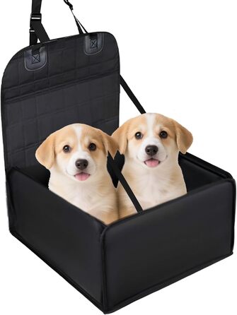 Автомобільний лежак для собак, стабільний бокс для собак на заднє сидіння, водонепроникний, чорний