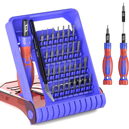 JAKEMY Мініатюрний електричний набір викруток E21-B з регулюванням крутного моменту, акумуляторний, для дрібної механіки, з LED-підсвічуванням, USB-C зарядка для ПК, ноутбука, окулярів, годинників, камери